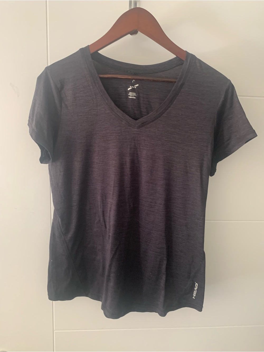 4/$20 Women's V-Neck Active Tee - Black A15